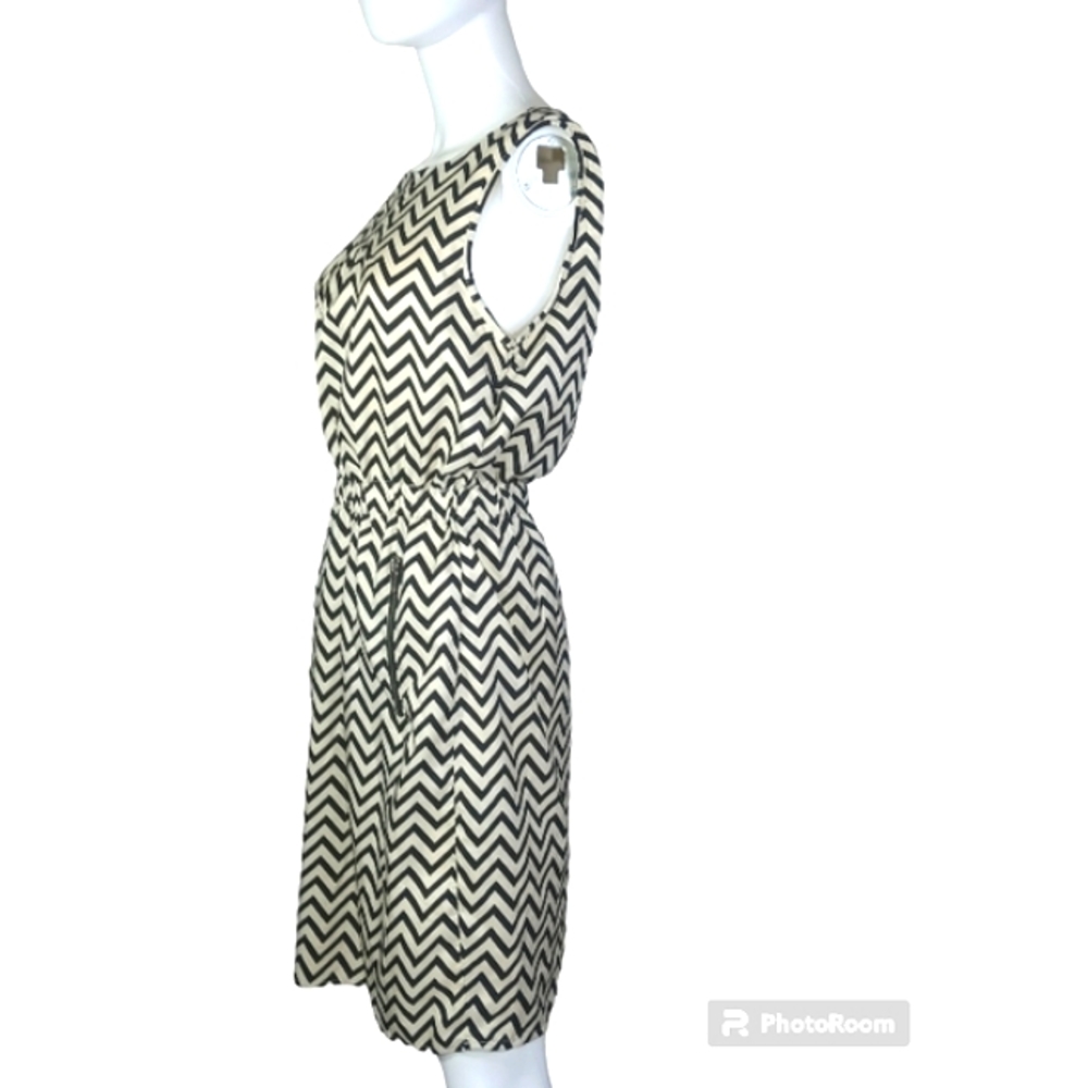 Miss Pinky 100% Polyester Light Creamy & Black Casual Dress Made In India Size L - Picture 5 of 15